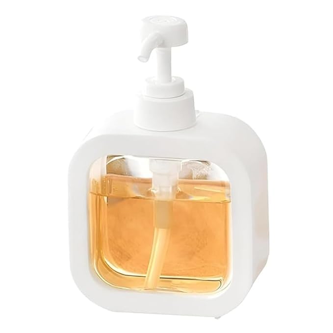 DEVHEART Plastic Minimalist Liquid Soap Dispenser for Bathroom&Kitchen 300Ml,Reusable Multi Purpose,Refillable Empty Pump Bottle-Hand Wash-Dish Wash-Shampoo-Conditioner-Shower Gel-Lotion - Image 1