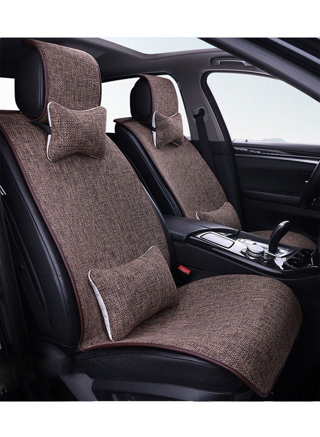 KLNAMAEAAN Universal Breathable Front and Back Luxury Car Seat Cushion Covers for Cars, SUVs, and Vans - Image 1