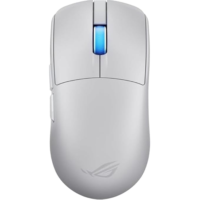 ROG HARPE II ACE ULTRALIGHT 48-GRAM SEMI-SYMMETRICAL GAMING MOUSE: 42,000 DPI, ROG AIMPOINT PRO OPTICAL SENSOR, OPTICAL MICRO SWITCHES, 8,000HZ POLLING, SPEEDNOVA 8K WIRELESS - WHITE - Image 1