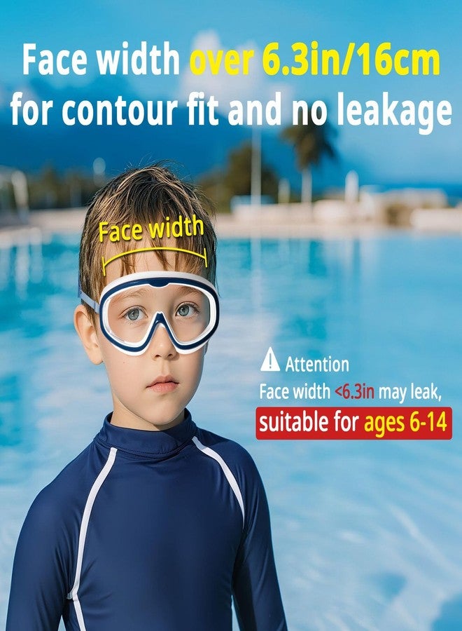 Pixel Panda 2 Pack Kids Swim Goggles with Fabric Strap for 6-14 Wide View Anti-Fog Anti-UV,No Hair Pulling Swimming Goggles Boys Girls Youth Pool Water Protection - Image 2