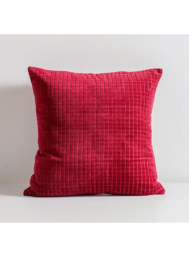 Danube Home Gleam Dyed Velvet Cushion Cover - Burgundy - 45x45 cm | Cotton Couch Pillow Cover For Living Room, Bed Room - Image 1