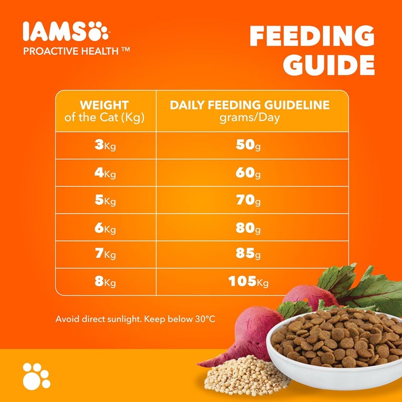 Iams Dust tight seal Proactive Health Chicken Premium Adult Cat Dry Food With Chicken, 400 g Global flexible sizing options - Image 5