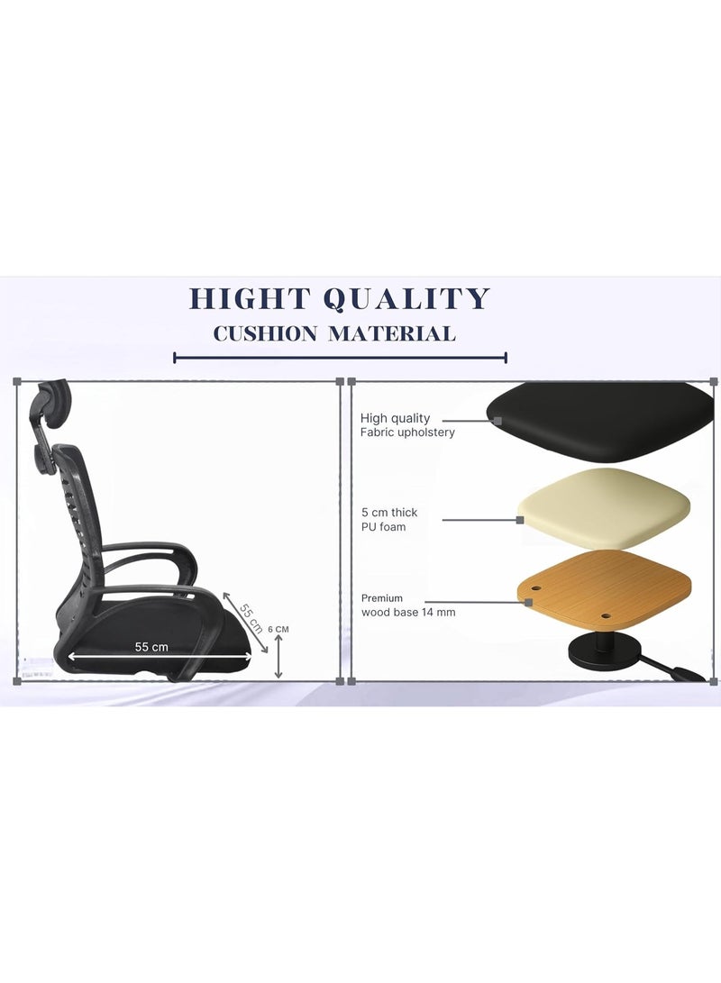 Rama Office Furniture Mesh office chair high back - Image 4