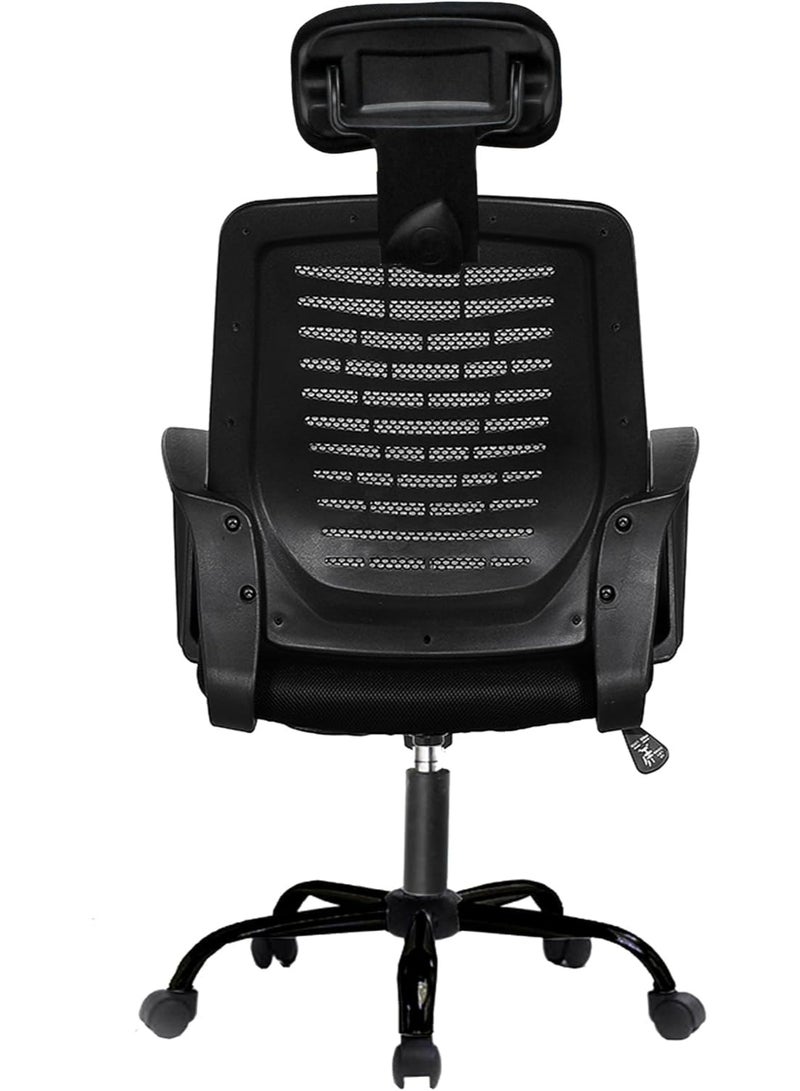 Rama Office Furniture Mesh office chair high back with Black wheels - Image 5