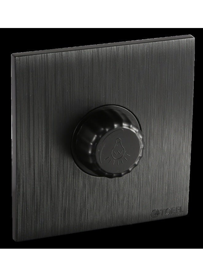 TOEFL Dimmer switch for a 1000 watt lamp, piano black and platinum - Image 1