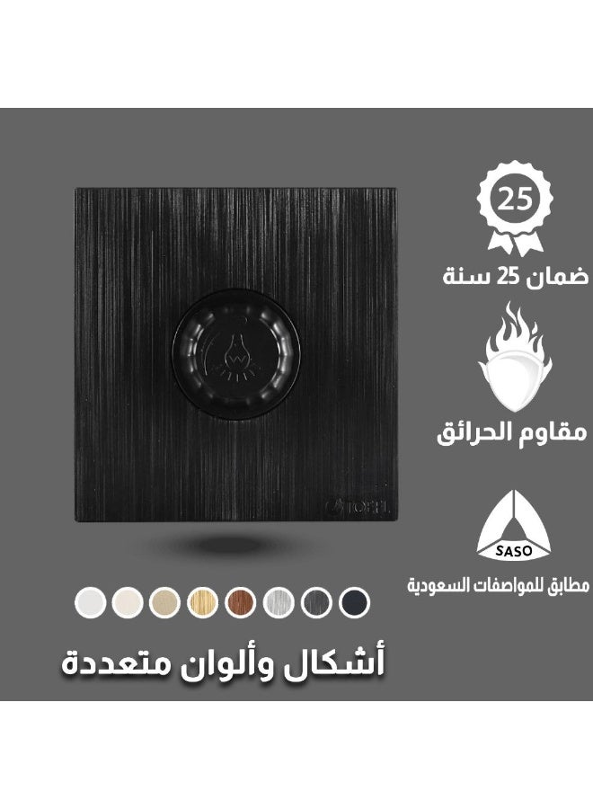 TOEFL Dimmer switch for a 1000 watt lamp, piano black and platinum - Image 2