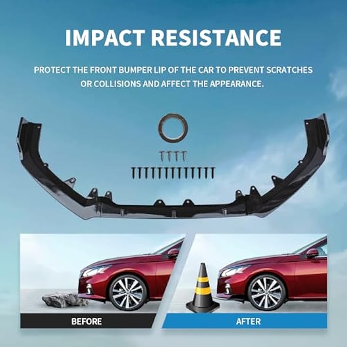 Archaic Front Bumper Lip Spoiler Compatible for 2019-2022 Nissan Altima [ 2.5S 2.5SV 2.5SR 2.5SL 2.0SR Platinum ], Splitter Under Chin Spoiler Body Kit Altima Accessories - Image 2