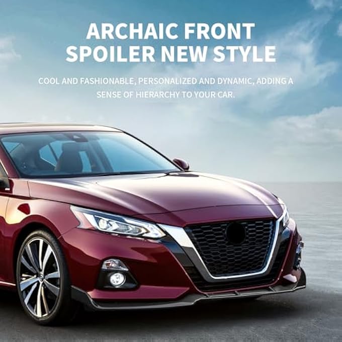 Archaic Front Bumper Lip Spoiler Compatible for 2019-2022 Nissan Altima [ 2.5S 2.5SV 2.5SR 2.5SL 2.0SR Platinum ], Splitter Under Chin Spoiler Body Kit Altima Accessories - Image 3