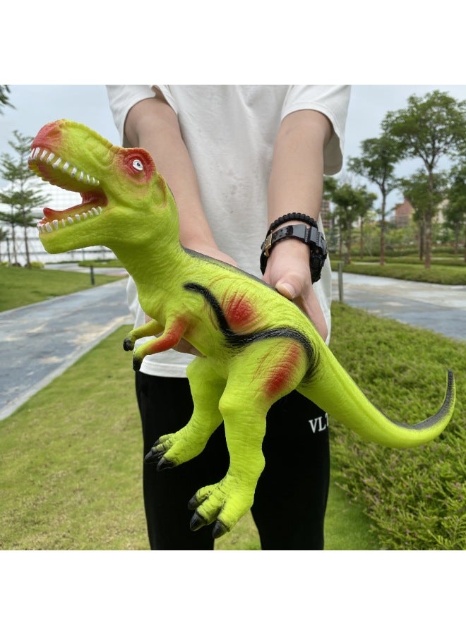 Children's Soft Rubber Dinosaur Toy Boy's Large Plastic Simulation Tyrannosaurus Rex Animal Model Shake Voice Free Shipping-Color:Red Tyrannosaurus Rex 50 - Image 2