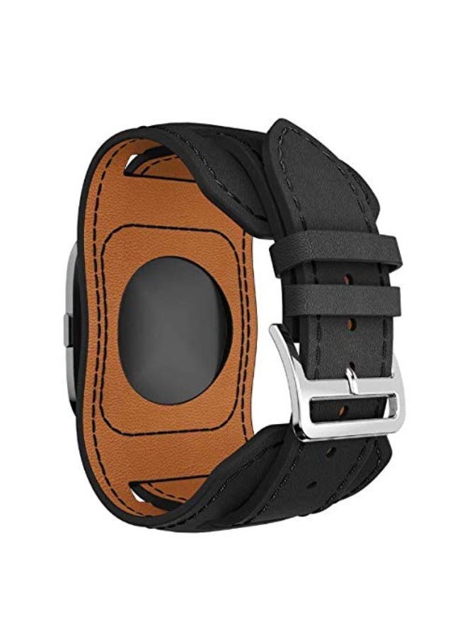 SKEIDO Leather Replacement Strap Compatible with Fitbit Versa – Premium Watch Band - Image 2