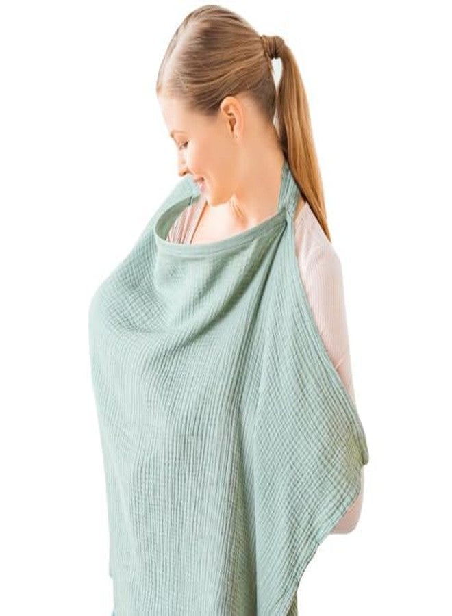 EGNORE Nursing Cover for Baby Breastfeeding – 100% Cotton Muslin, Breathable Feeding Apron for Moms, Adjustable Strap, Full Privacy Nursing Cover (Multi-Use) - Image 1