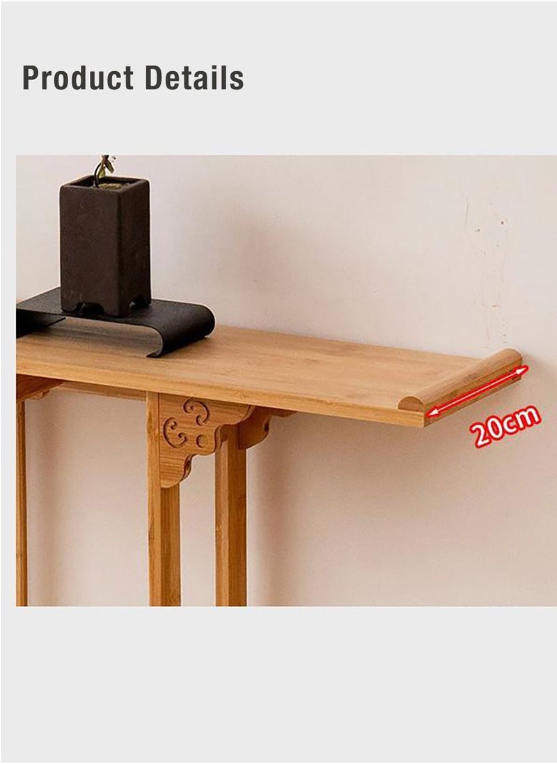 Merry Moments - Console Table Hallway Entry Table Styling Table Narrow Table with Bamboo Frame for Living Room Entryway Corridor or Sofa Side Table Modern Yellow 100x80x20 cm - Image 1