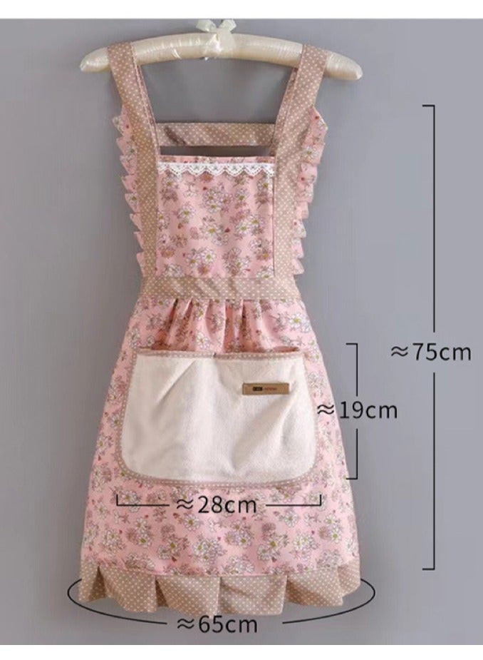 Set of 2 Women's Pocket Aprons, Grill Restaurant Aprons for Cooking Baking Gardening - Image 4