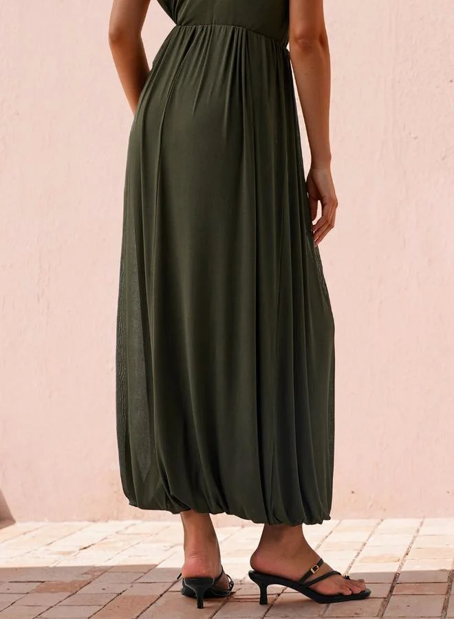 Iconic Iconic Balloon Hem Maxii Skirt with Elasticated Waistband