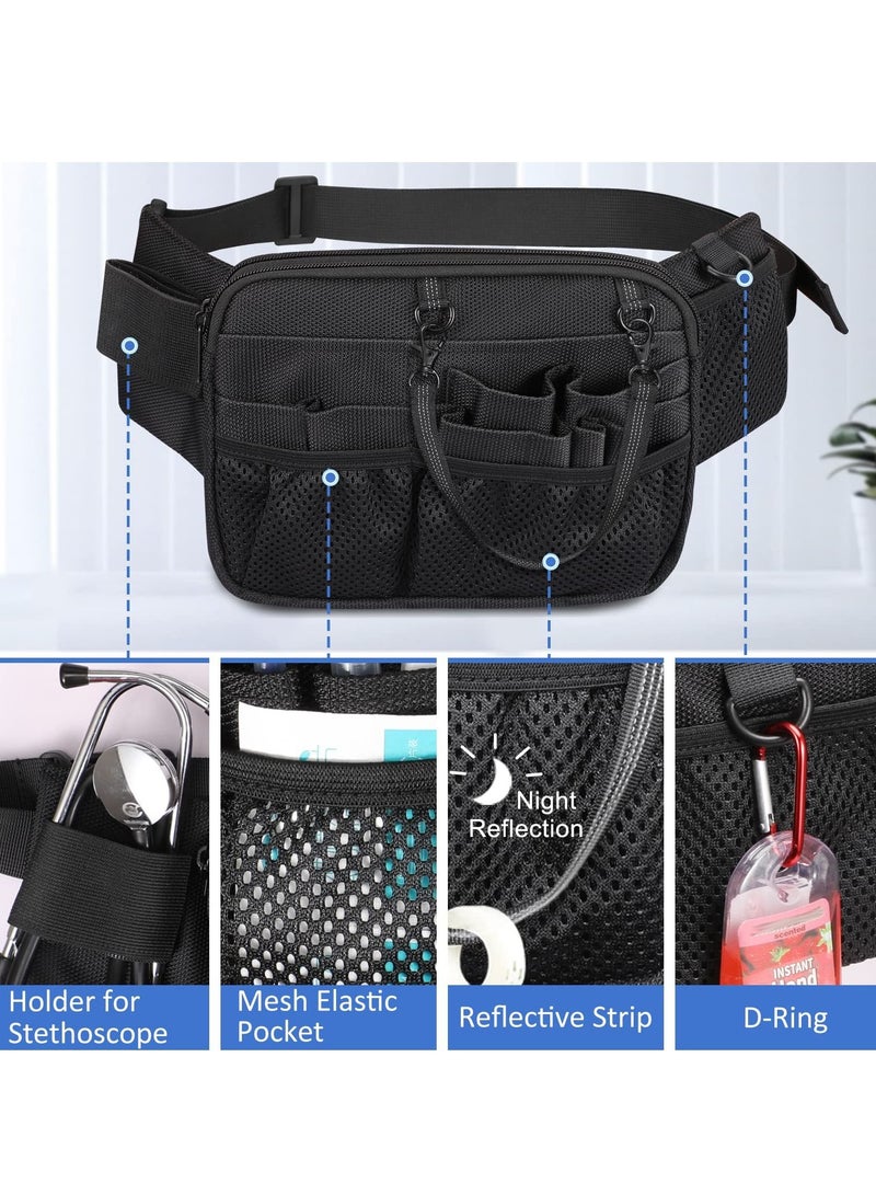 Excefore Nurse Pack, Multi Compartment Medical Gear Pocket Nursing Organizer Bag with Tape Holder and Utility Storage for Stethoscopes, Bandage Scissors, and Emergency Supplies, Student and Nurse Use - Image 5