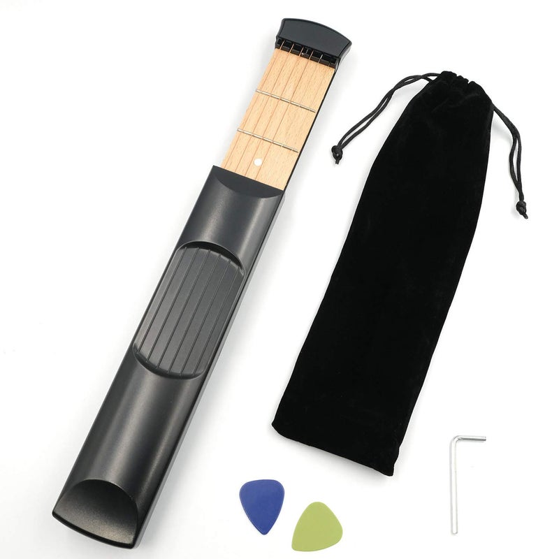 GOSONO Pocket Acoustic Guitar Practice Tool 6 String Fingerboard 6 Fret Chord Trainer Portable Gadget