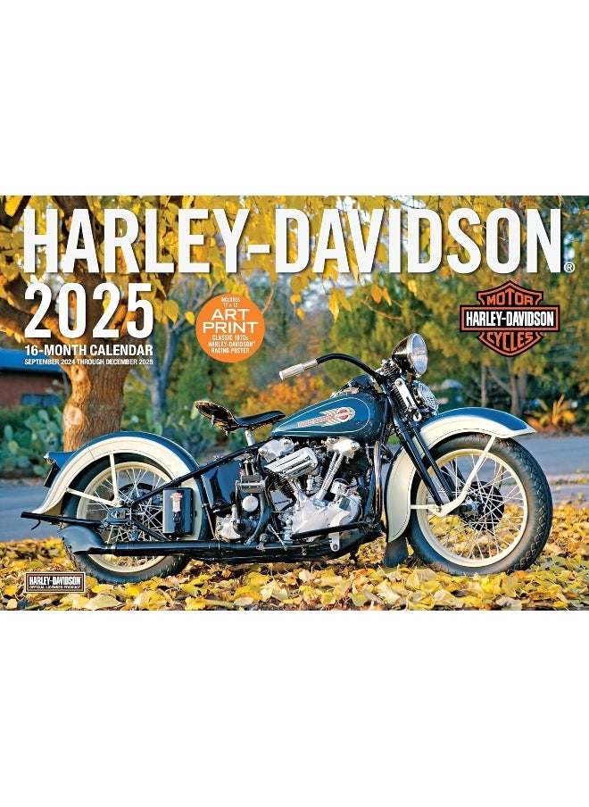 Harley-Davidson 17x12 2025: 16-Month Calendar--September 2024 through December 2025  - Image 1