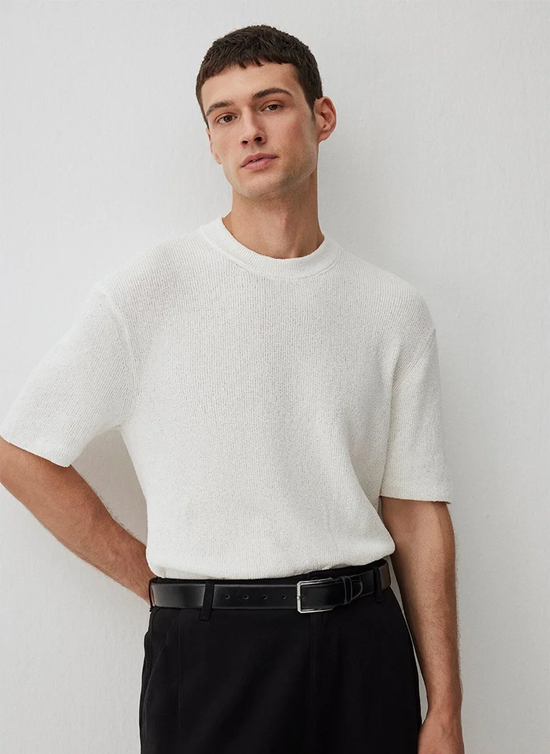 MAVI Short Sleeve White Sweater