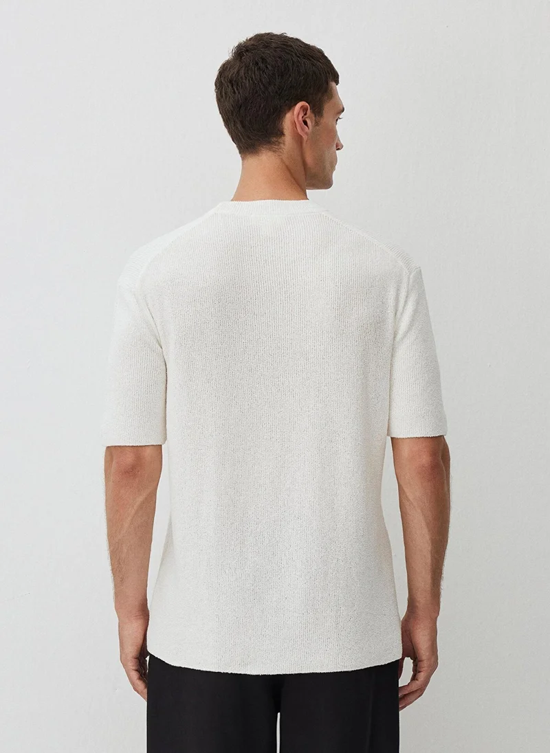 MAVI Short Sleeve White Sweater