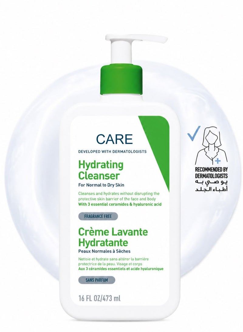 CARE Hydrating Cleanser For Normal to Dry Skin (473ml) - Image 1