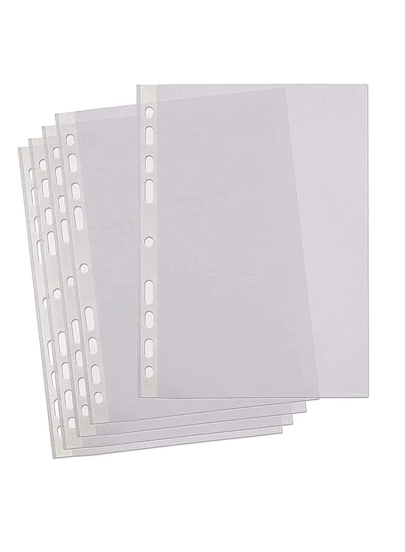 100-Piece A4 Reinforcement Pocket Report Cover Set Clear - Image 1
