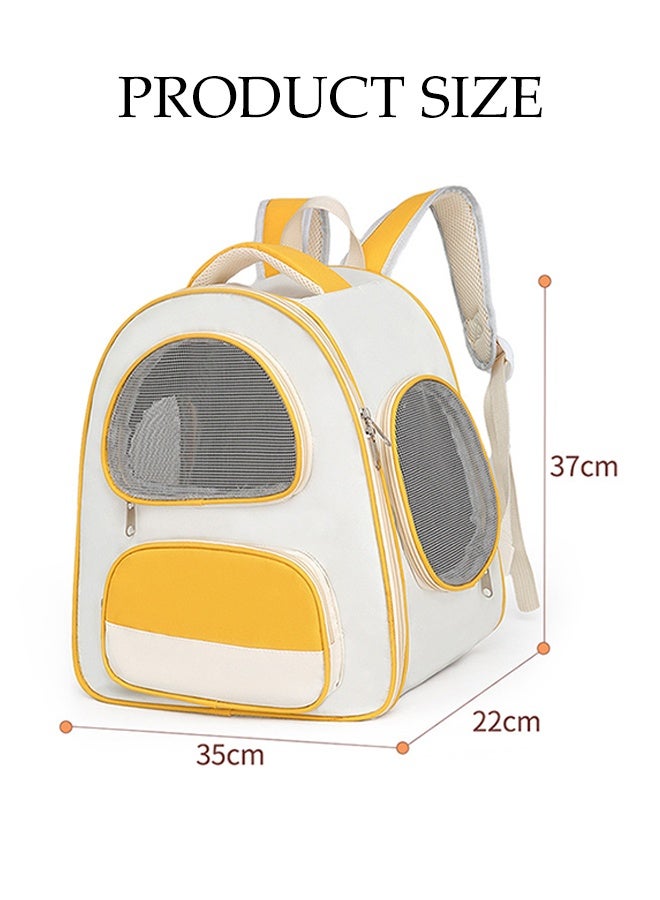 DUNISO Pet Carrier Backpack Portable Pet Breathable Pet Carrier Hiking Backpack with Ventilated Mesh Soft-sided Mesh Pet Pack Two-Sided Entry Expandable and Foldable Cat Backpack for Small and Medium-sized Cats and Pets - Image 4