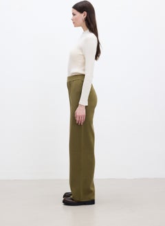 Manuka Straight Leg Knit Trousers Green  - Image 4
