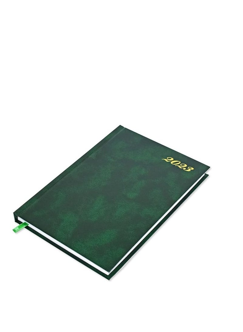 FIS Diary 2023 English (Friday & Saturday Combined) A5, Green - FSDI91E23GR - Image 1