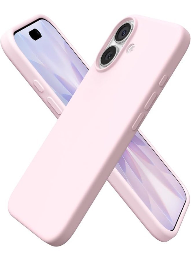 جراب متوافق مع iPhone 17 مقاس 6.3 بوصة، جراب هاتف نحيف من السيليكون السائل بثلاث طبقات مغطى بالكامل بجل ناعم مطاطي وغطاء واقٍ مقاس 6.3 بوصة، وردي طباشيري - Image 1