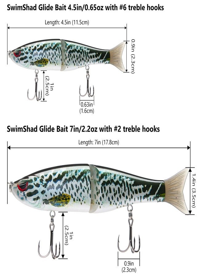 Bassdash SwimShad Glide Baits Jointed Swimbait Bass Pike Salmon Trout Muskie Fishing Lure - Image 2