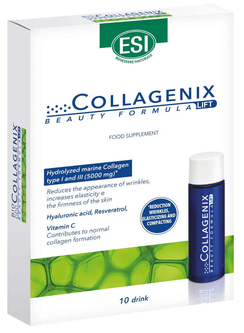 ESI Collagen Drink, 30 ml (10 Pcs) - Anti-Aging & Hydrating Formula with Antioxidants, Vit C, Zinc & Copper, Reduces Wrinkles, Hydrates & Improves Tone, Supports Elasticity, Fights Oxidative Stress & Promotes a Healthy, Youthful Complexion - Image 1