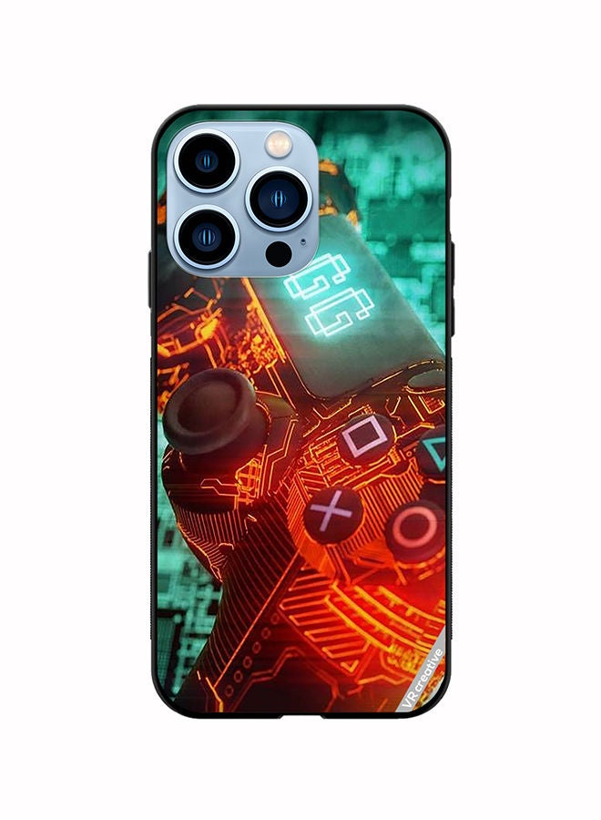 VR CREATIVE Protective Case Cover For Apple iPhone 14 Pro Max Ps4 Controller Design Multicolour - Image 1