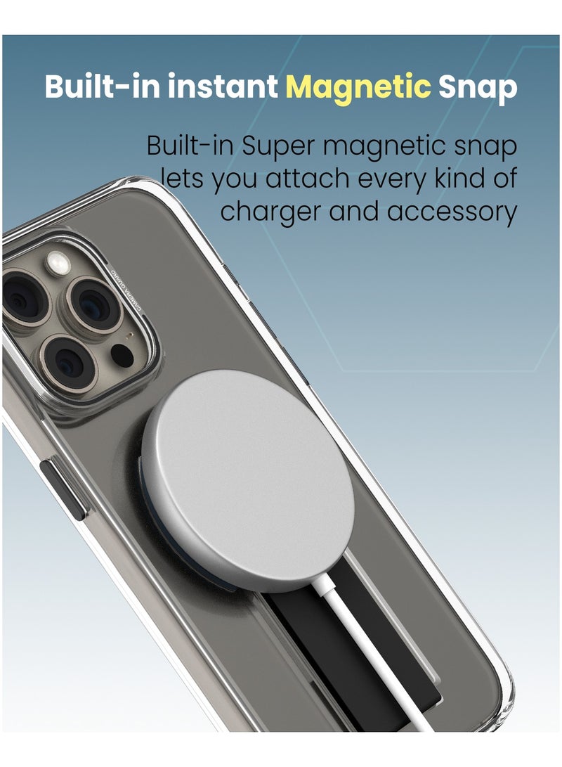 Moxedo Magnetic Protective Case Scratch Resistant Drop Protection Magsafe Technology Compatible for iPhone 15 Pro 6.1 inch - Black - Image 3