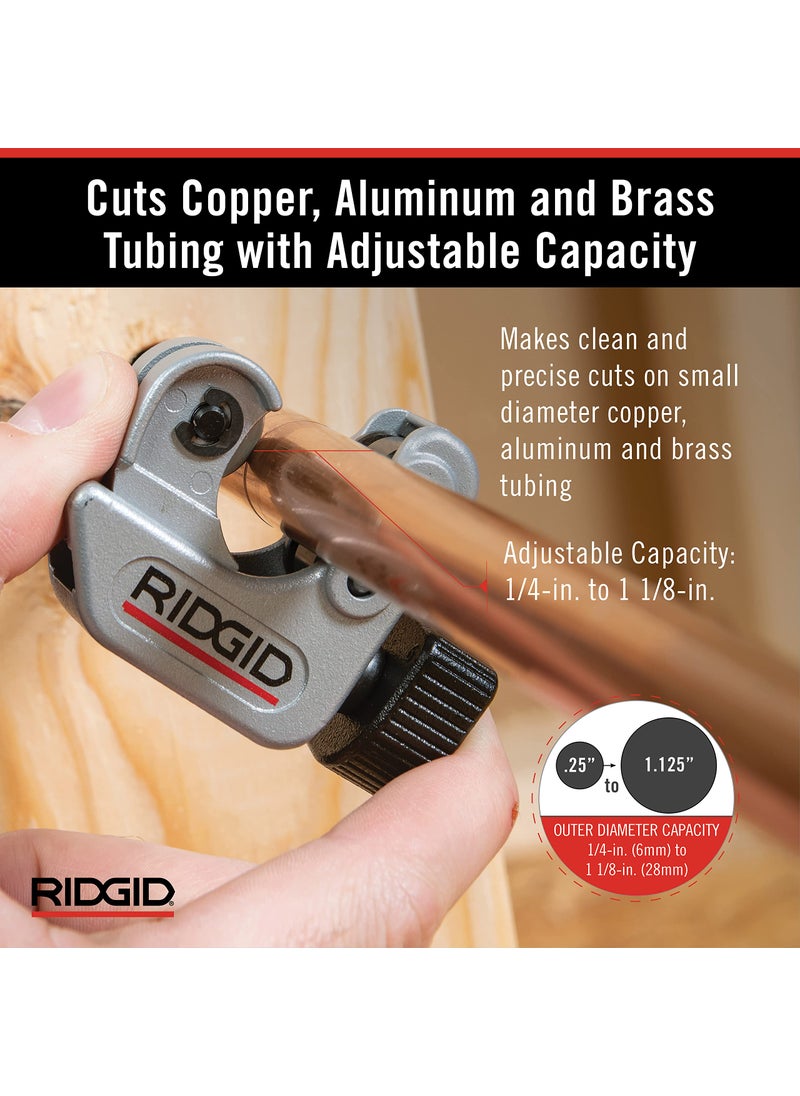RIDGID Ridgid - CC247 RIDGID 40617 Model 101 Close Quarters Tubing Cutter, 1/4-inch to 1-1/8-inch Tube Cutter Silver  - Image 3