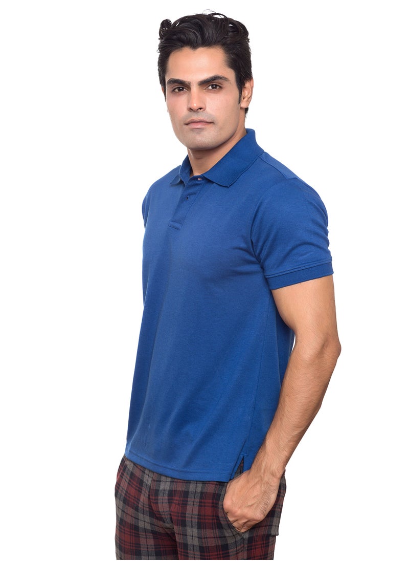 SANTHOME Basic Dry n Cool Cotton Polyester Blend Shirt Collared Neck Polo for Men  - Image 3
