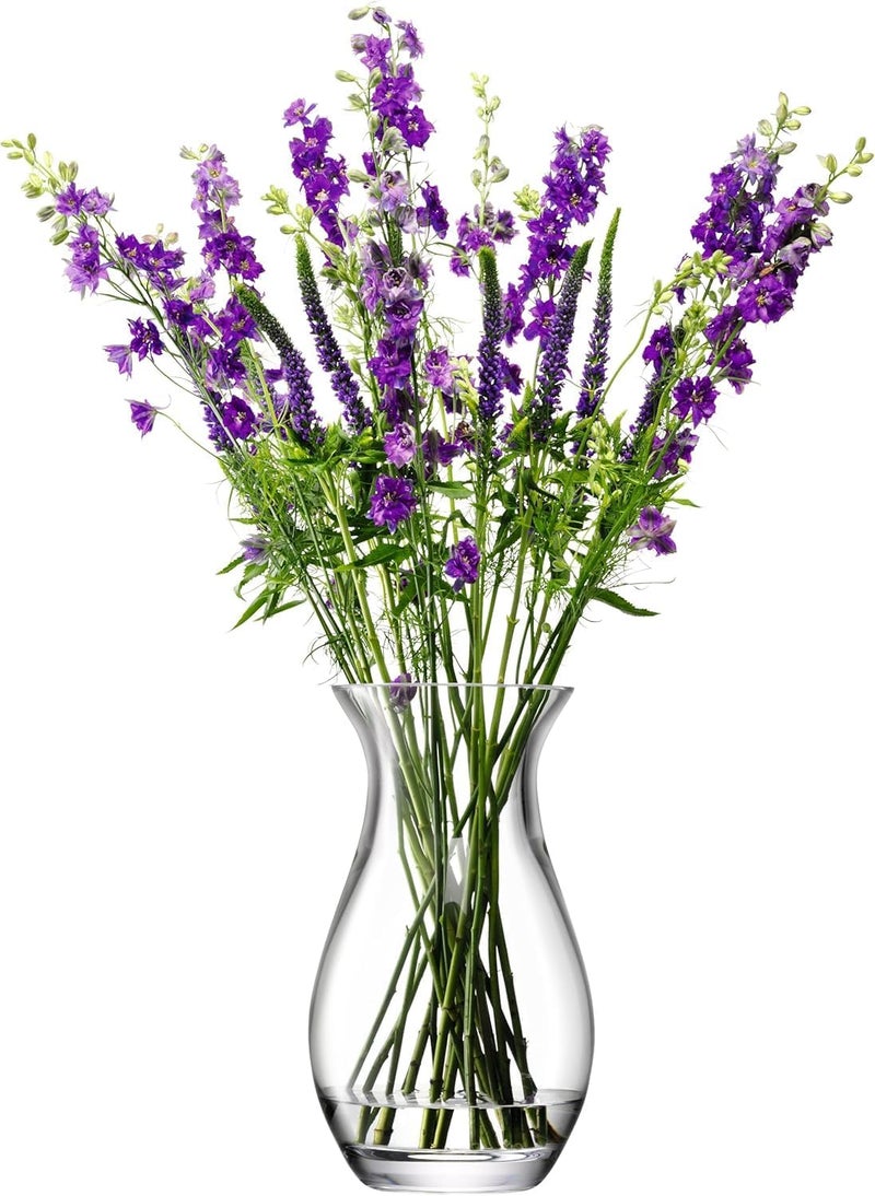 LSA Flower Kiln Vase H32cm Clear Glass Elegant Curved Neck Vase for Fresh or Dried Flowers, Made in Poland - Image 4
