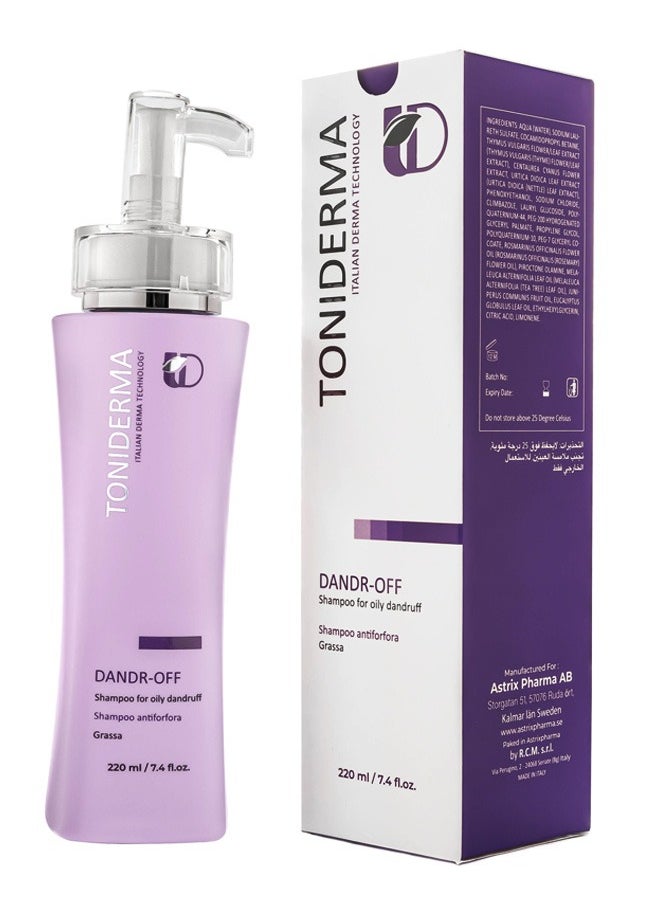 Toniderma Dandruff Shampoo Specially Formulated To Remove All Types Of Dandruff And Relief Itching Scalp 220 ml  - Image 1