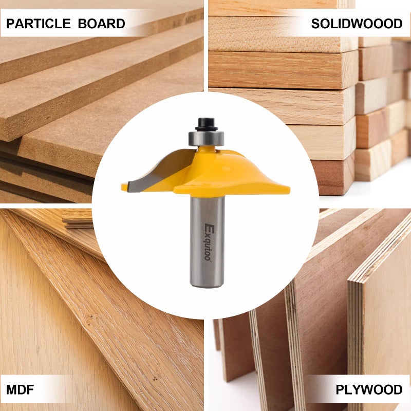 Exqutoo 1PCS 1/2" Shank 2-1/2" Diameter Raised Panel Cabinet Door Making Router Bit Woodworking Tools Door & Window Router Bit - Image 5