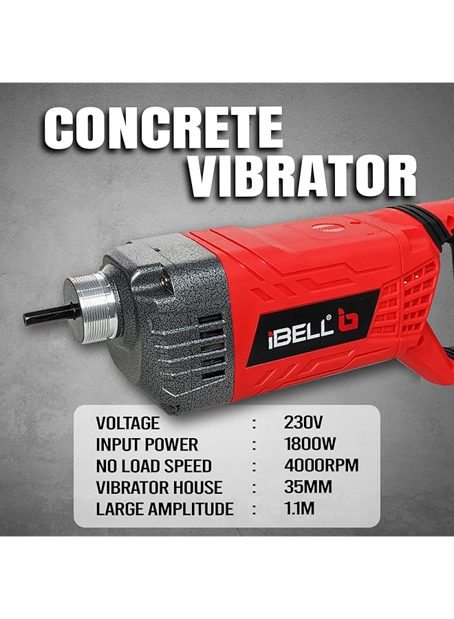 iBELL Concrete Vibrator Cv35 48 1800W 4000Rpm 35Mm 2 Meter Needle - Image 4