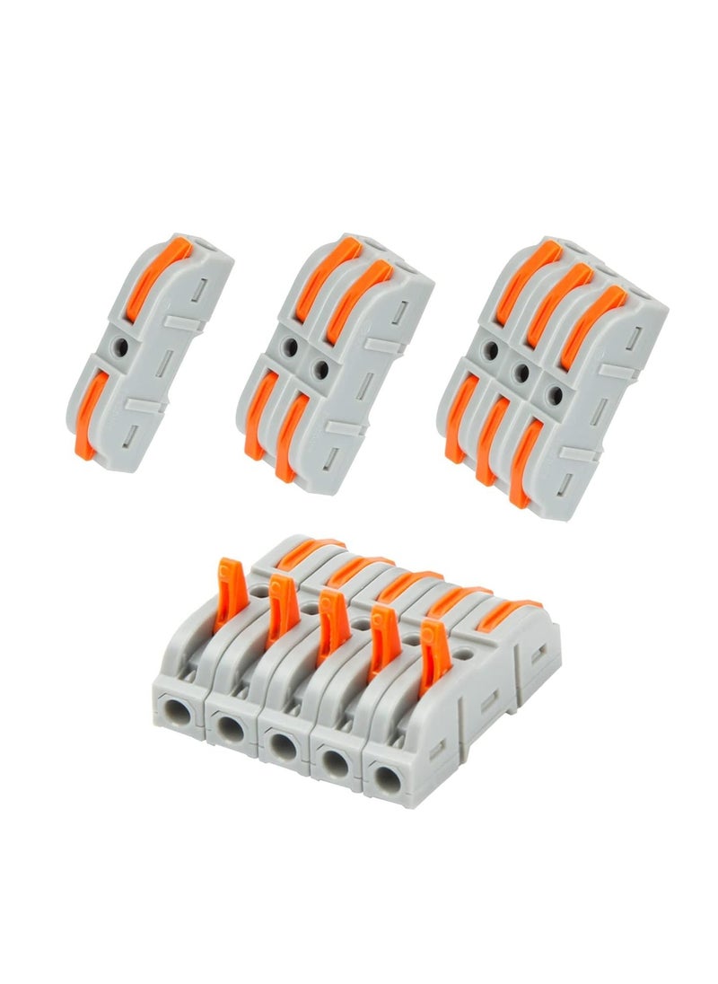 CMGTYYD 34PCS Lever Wire Connectors, 1Way Inline Conductors Compact Universal Wire Connectors, Electrical Splicing Connectors Quick Wiring Connect 28-12 AWG  - Image 1