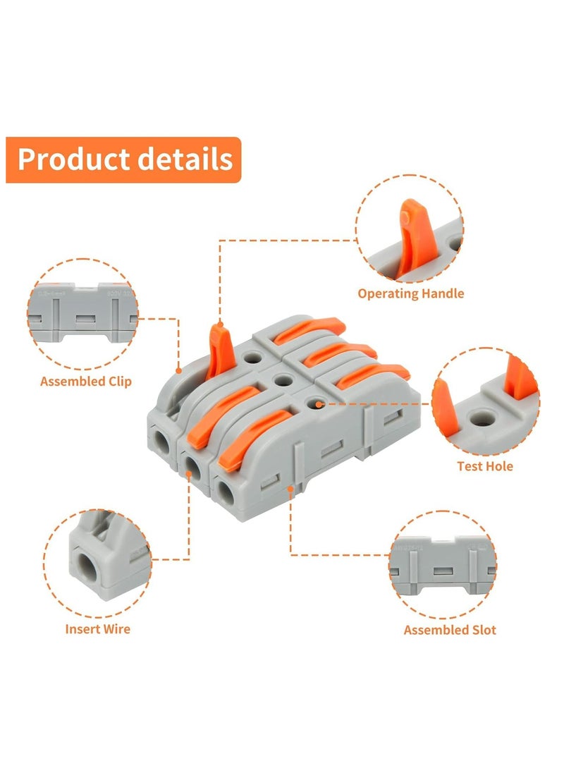 CMGTYYD 34PCS Lever Wire Connectors, 1Way Inline Conductors Compact Universal Wire Connectors, Electrical Splicing Connectors Quick Wiring Connect 28-12 AWG  - Image 3