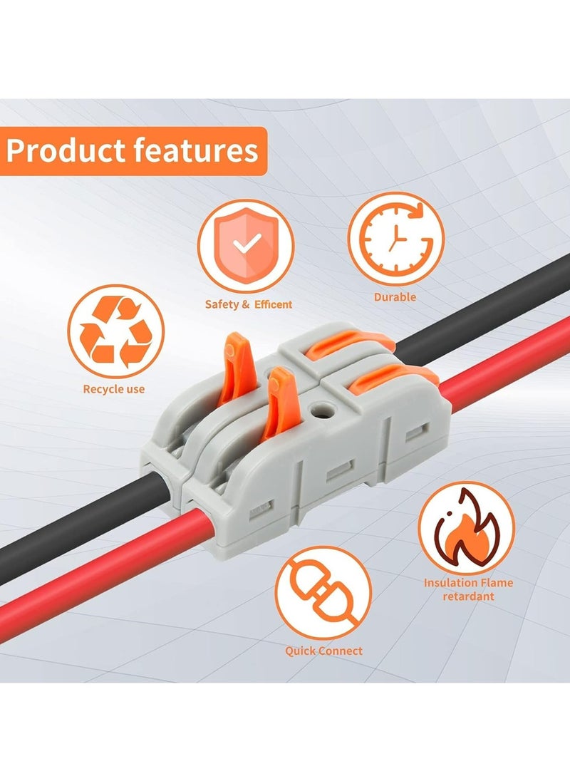 CMGTYYD 34PCS Lever Wire Connectors, 1Way Inline Conductors Compact Universal Wire Connectors, Electrical Splicing Connectors Quick Wiring Connect 28-12 AWG  - Image 4