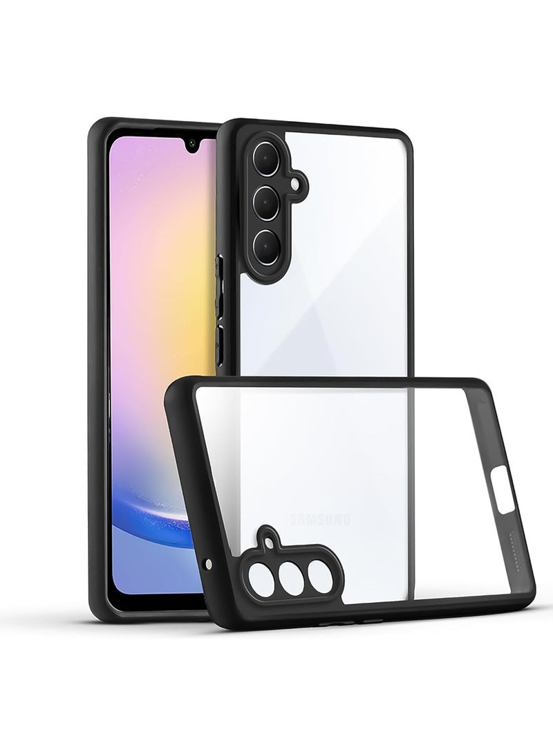 Compatible with Samsung Galaxy A26 5G Case Transparent, Military-Grade Shockproof Anti-Yellowing, Slim Protective Phone Case Full Bumper Cover With Camera Protective (Black) - Image 1