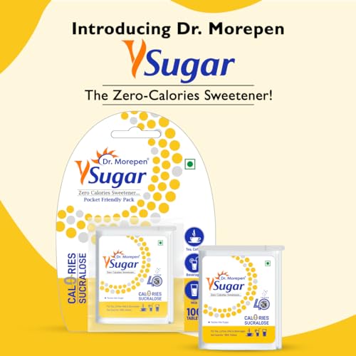 Dr. Morepen Y Sugar Pellets (Sucralose) | 100% Safe | Sweet like Sugar but with zero calories | 100% Natural Sweetener (Pack of 5) - Image 3