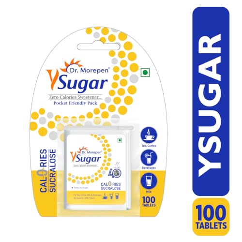 Dr. Morepen Y Sugar Pellets (Sucralose) | 100% Safe | Sweet like Sugar but with zero calories | 100% Natural Sweetener (Pack of 5) - Image 2