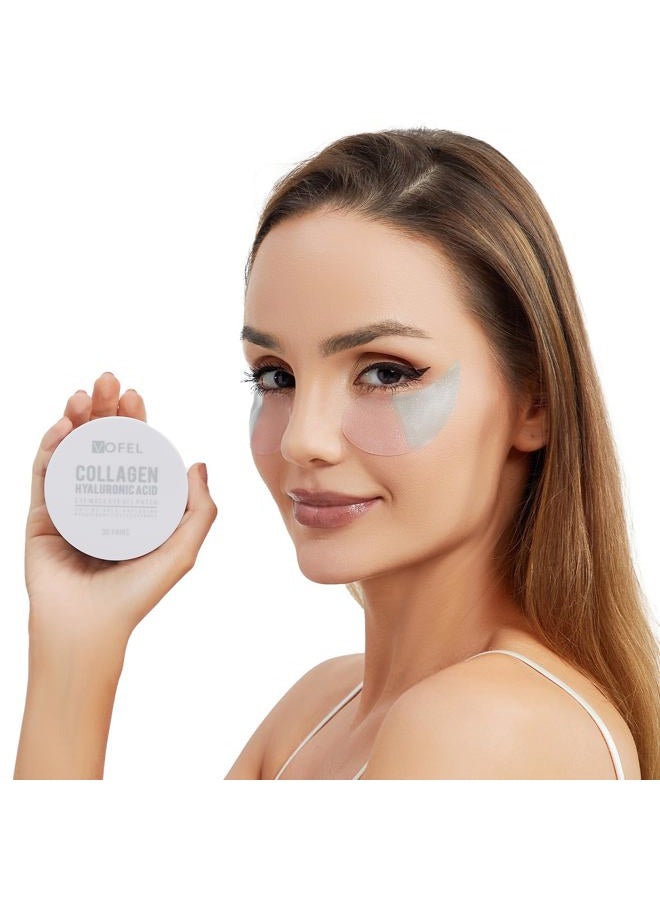 VOFEL Under Eye Patches for Puffy Eyes and Dark Circles Hydrating Eye Mask with Collagen Eye Gel Pads Reduce Wrinkles Skin Treatment 30 Pairs - Image 1
