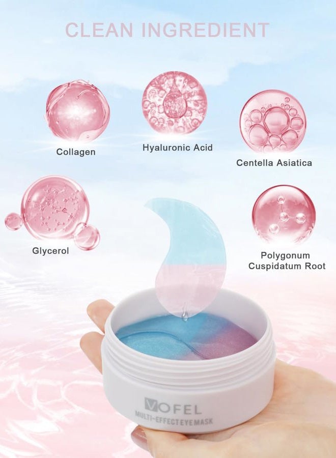 VOFEL Under Eye Patches for Puffy Eyes and Dark Circles Hydrating Eye Mask with Collagen Eye Gel Pads Reduce Wrinkles Skin Treatment 30 Pairs - Image 4