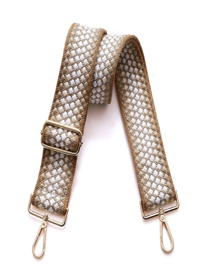 S-Jacorry Purse Strap Replacement Crossbody Wide Shoulder Strap Adjustable Canvas Straps Handbag Strap Replacement Belts, Gold Buckel-927, inch, Crossbody - Image 1