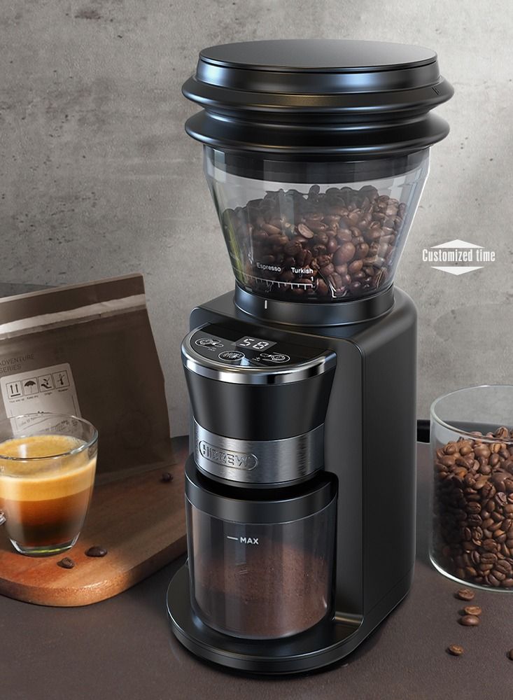 HiBREW Automatic Burr Mill Electric Coffee Grinder with 31 Gears for Espresso American Coffee Pour Over Visual Bean Storage CG102 - Image 2