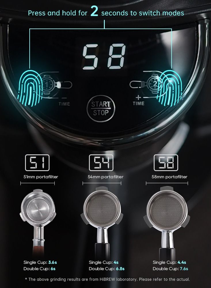 HiBREW Automatic Burr Mill Electric Coffee Grinder with 31 Gears for Espresso American Coffee Pour Over Visual Bean Storage CG102 - Image 4